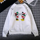 Свитшот унисекс с изображением Диснея, крутые худи на Рождество, креативный изысканный пуловер с капюшоном Микки и Минни Маус для лучшего друга