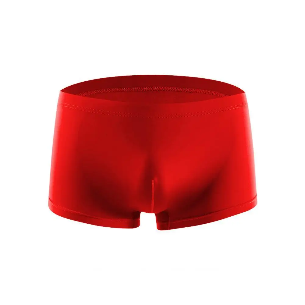 

Men's summer Boxers Ice Silk Smooth Breathable Boxers Bulge Pouch Shorts Underpants Underwear трусы мужские 2021