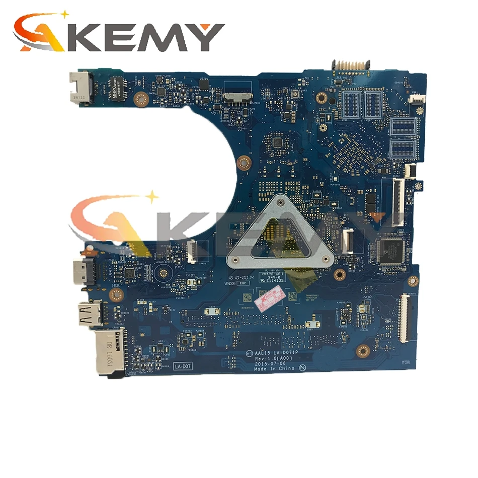 AAL15 LA-D071P MB для DELL 15-5559 17-5759 14-5459 материнская плата портативного компьютера с CN-0YV11C