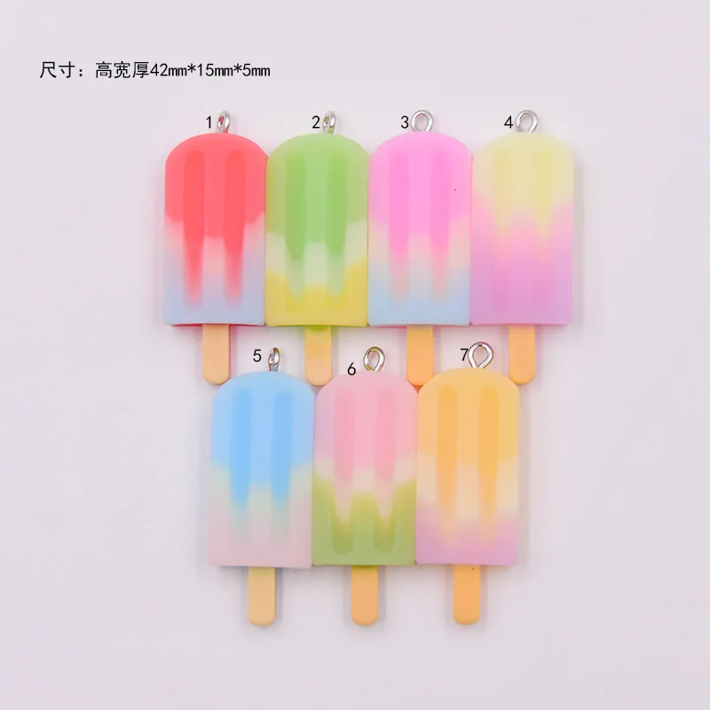 10pcs/14pcs/pack Ice Popsicle Resin Charms for Jewelry Making Bulk |