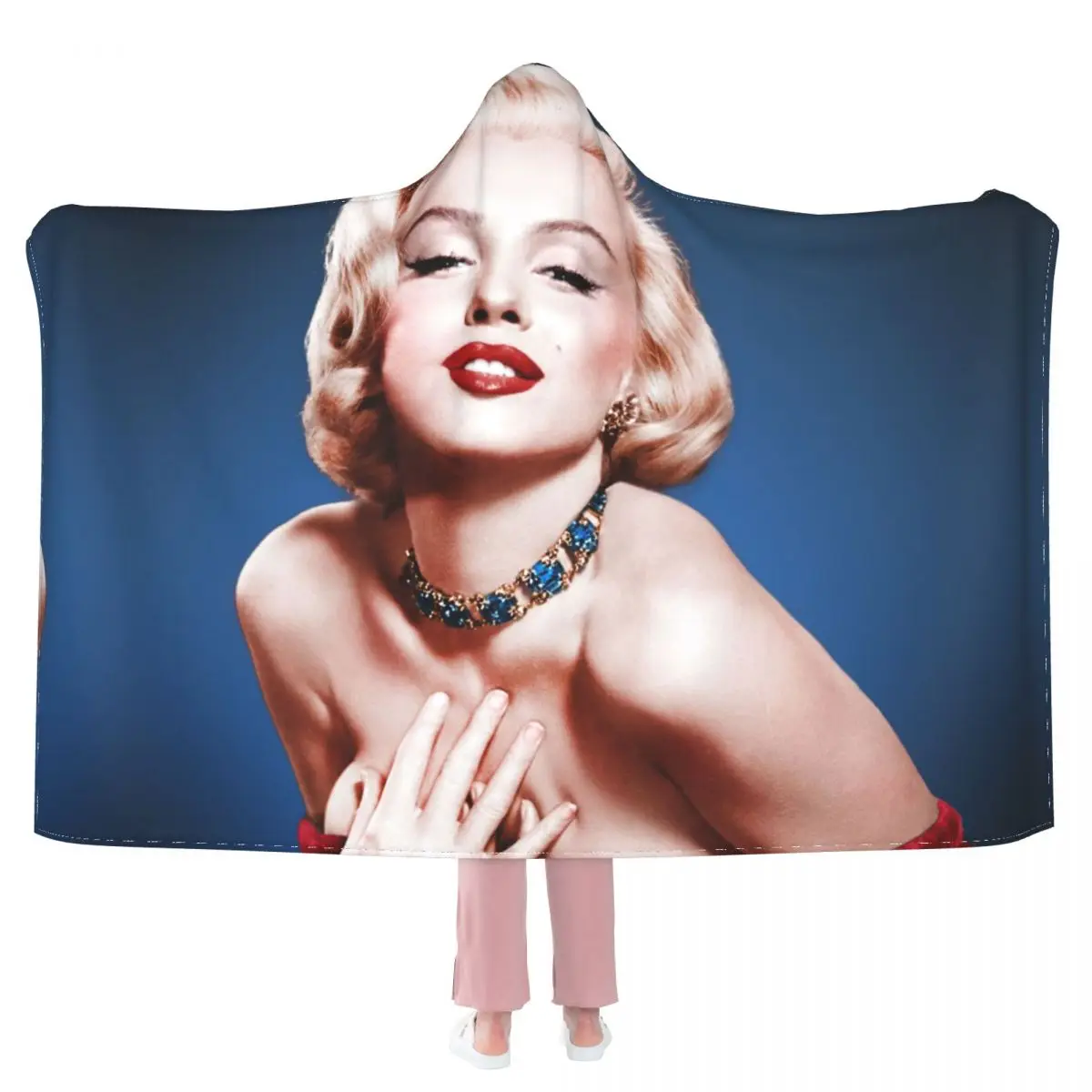 

3d-одеяло с капюшоном Marilyn Monroe, одеяло из микрофибры для взрослых и детей