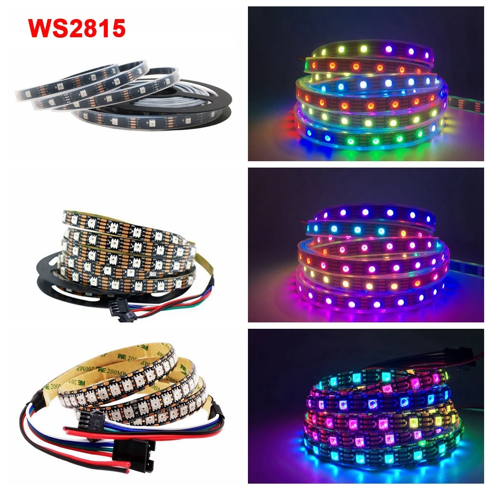 DC12V WS2815 (WS2812b WS2813 Upgrade) FuII цветной умный светодиодный светильник полоска