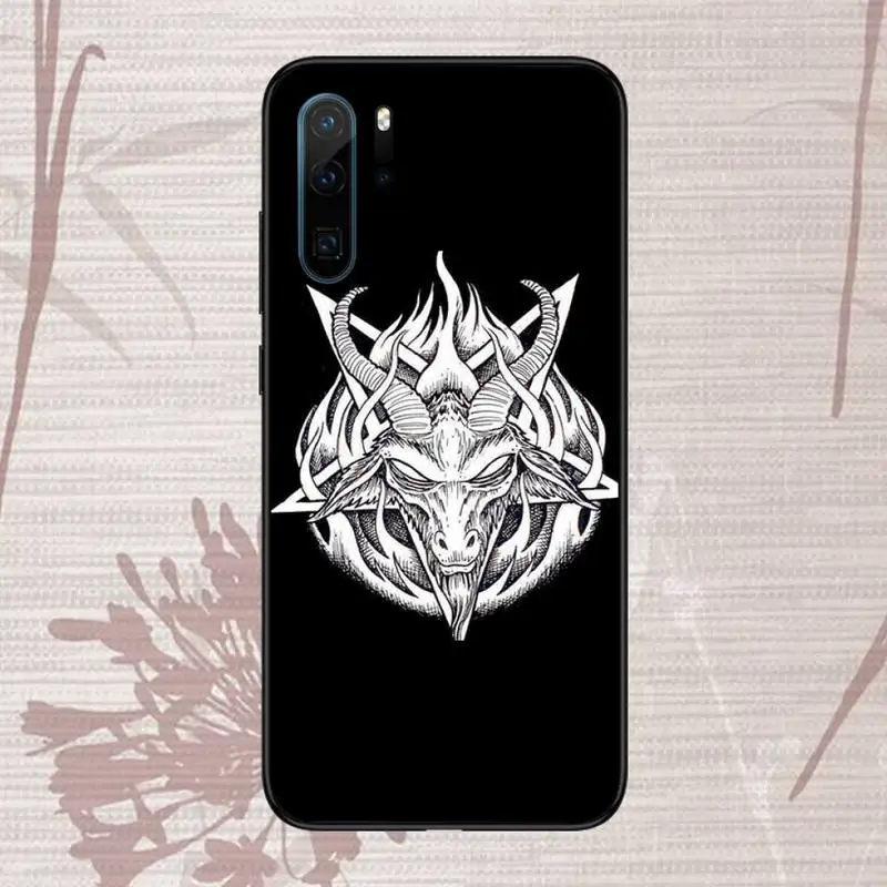 

Goat Head Satan Phone Case For Huawei P20 P30 P40 lite Pro P Smart 2019 Mate 10 20 Lite Pro Nova 5t