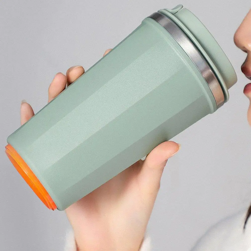 

380ml Double Stainless Steel Coffee Mug Not Fall Design Thermal Flask Tumbler Thermocup Portable Thermos Mug