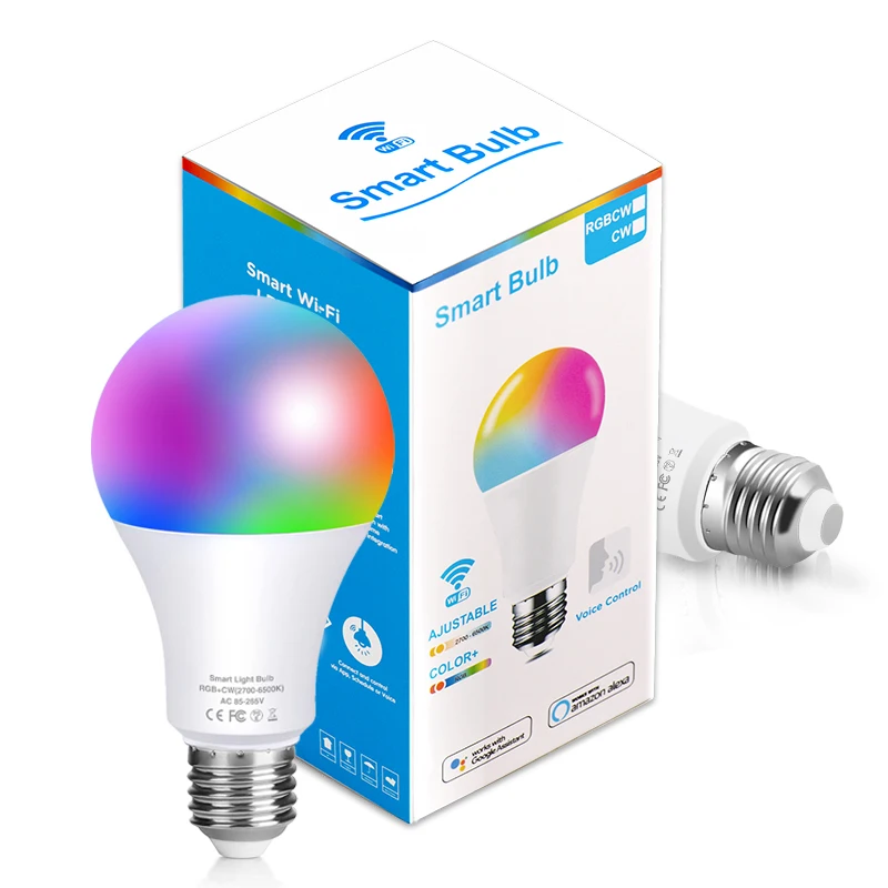 

Dimmable Modes 10W WiFi Smart Bluetooth Light Bulb Led Bulb Smart Voice Light Bluetooth APP Magic White Bulb Decor Lamp Lighting