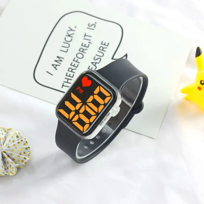 Часы наручные мужские светодиодные водонепроницаемые цветные спортивные