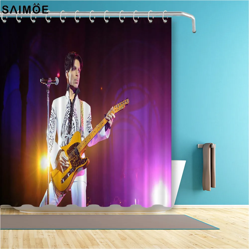 Модная занавеска для ванной комнаты принц музыкальный певец Водонепроницаемая