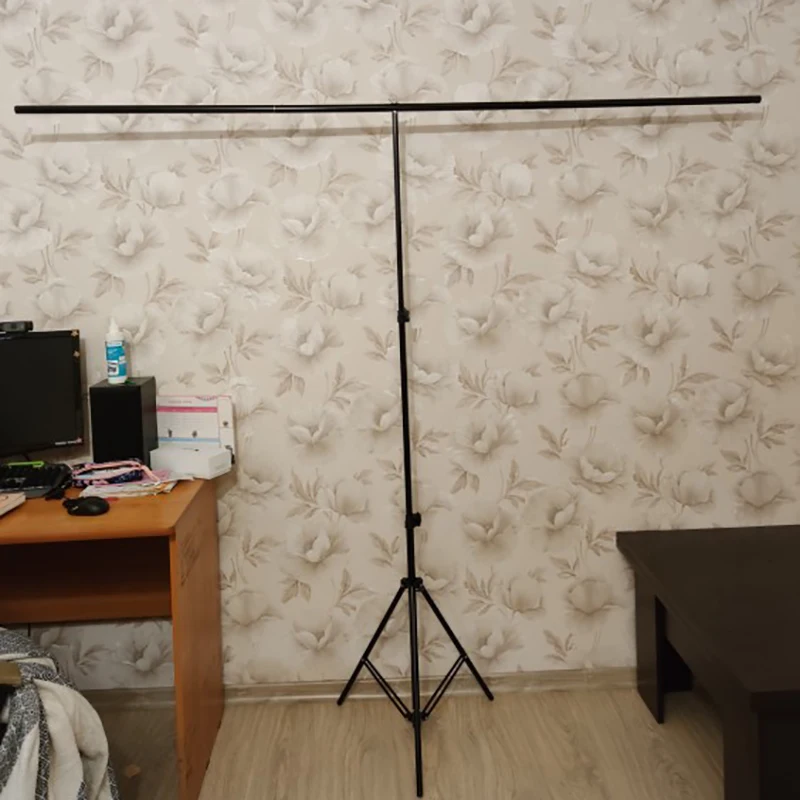 

T-Shape Portable Background Backdrop Support Stand Kit 2MX2M(6.5Ftx6.5Ft) Adjustable Photo Backdrop Stand