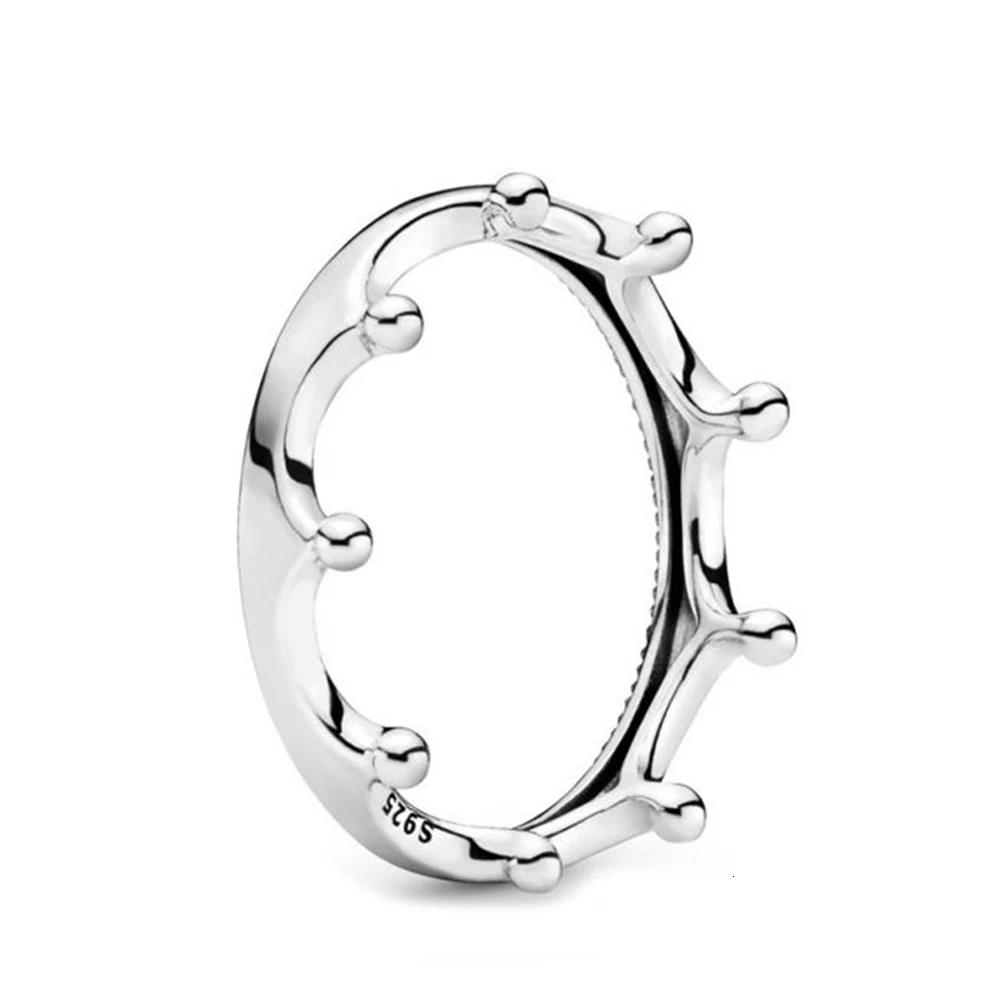 Серебро 925 пробы, осень, многогранная светящаяся розовая тиара, светильник, кольцо, кольцо - Цвет: iSsee
