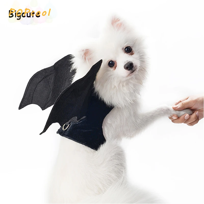 Dog Clothes Halloween Bat Wings Costume For Small Dogs Clothing Christmas Pets Coat Jackets Chihuahua Transform Costumes | Дом и сад