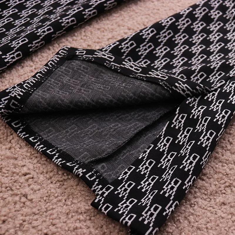 

Chic Women Popular Prints High Waist Flare Pants Ladies All-match Full Length Spring Summer Trousers TN123