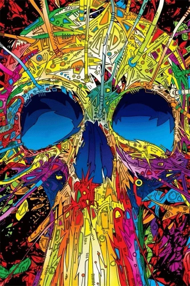 Полная Алмазная вышивка сделай сам череп алмазная картина крестиком украшение