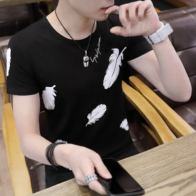 

Men's casual short-sleeved t-shirt wild clothes tide 2671