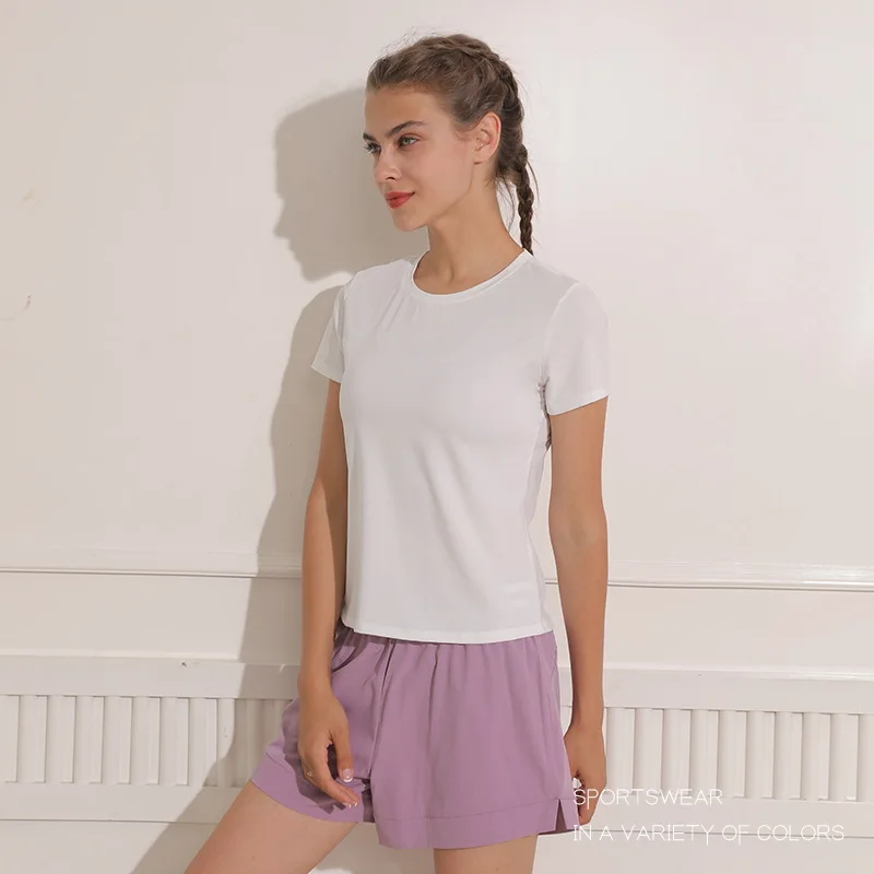 

Sports T-shirt Women's Quick-Drying T-shirt Skinny Running Workout Clothes Sexy Tight Yoga Clothes
