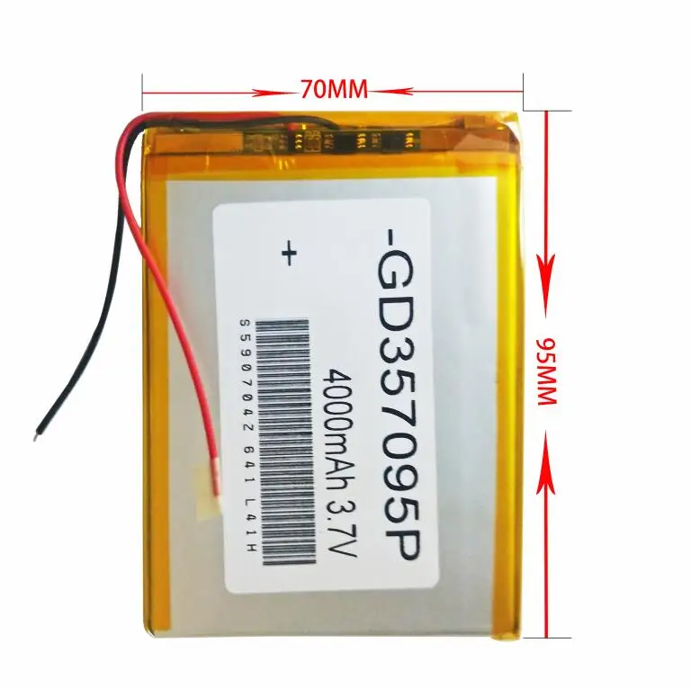 357090 3,7 V 4000mAh литий-полимерный литий-ионный аккумулятор для Irbis TZ48, TZ-48 TZ49, TZ-49 TZ50, TZ-50 TZ53, TZ-53 TZ54, TZ-54