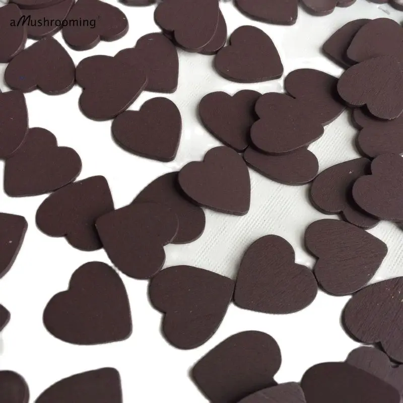 Цветные деревянные сердца ручной работы мини сердца-стол с конфетти-18 мм- (1000