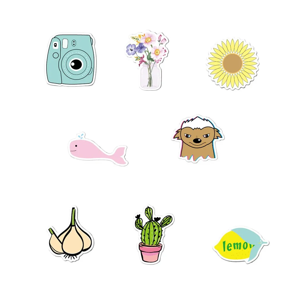 Наклейки 8 шт. в упаковке милые водонепроницаемые Стильные наклейки очень