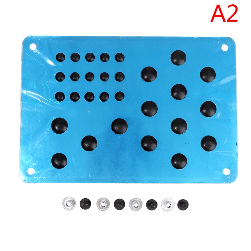 

1pc Universal Car Non-slip Carpet Patch Floor Mat Foot Heel Scuff Plate Auto Alloy Plate Anti-skid Pad
