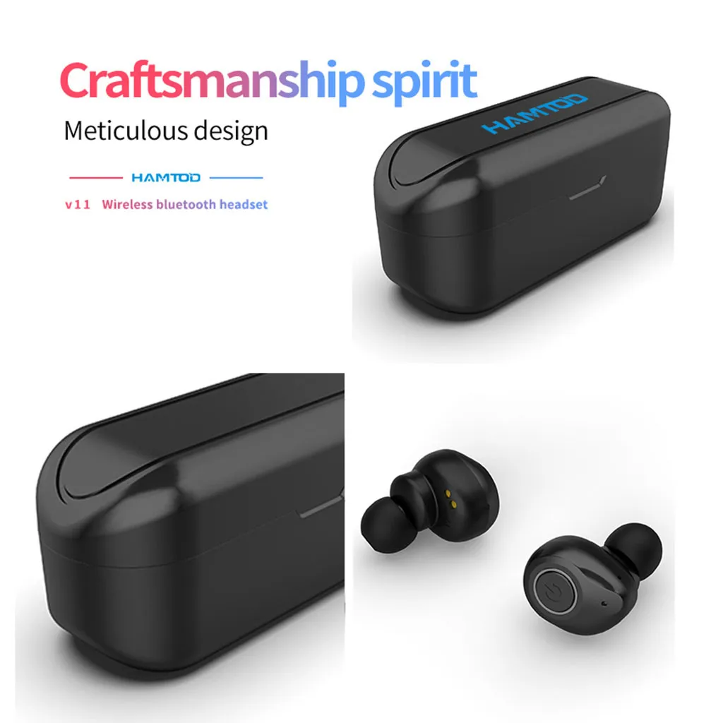 40 # HAMTO V11 Беспроводные Bluetooth 5 0 наушники Hi-Fi стереонаушники с микрофоном |