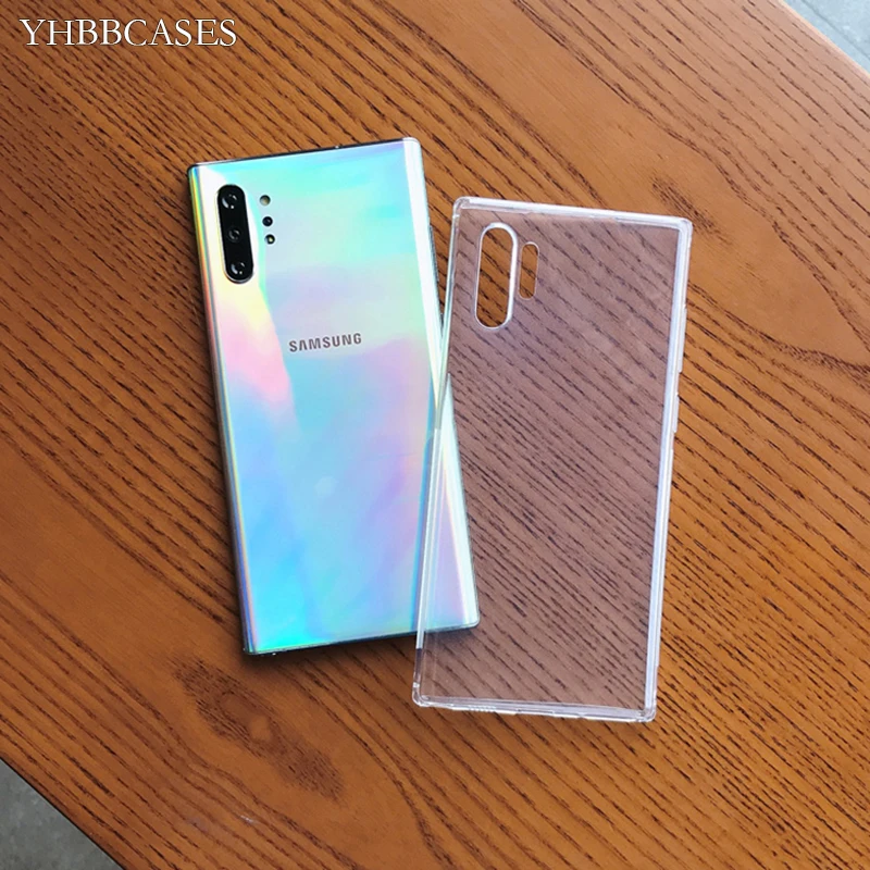 Чехлы YHBBCASES для Samsung Note 10 8 9 простые кристально прозрачные силиконовые мягкие