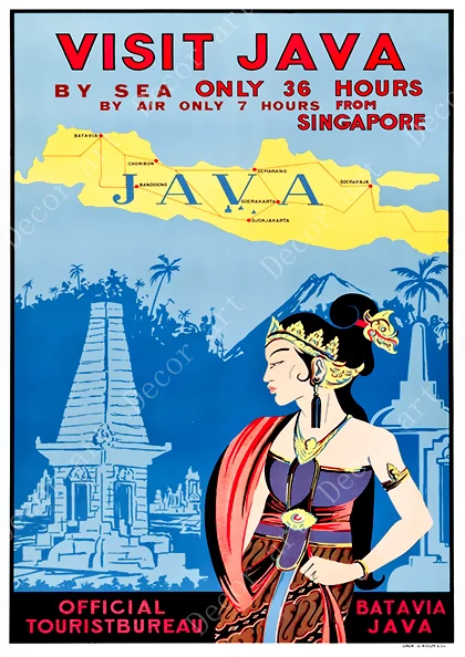 Путешествие в Индонезию Бали летние праздничные холщовые картины винтажные