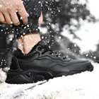 Мужские кроссовки для бега, плюшевые зимние кроссовки для прогулок и ходьбы, треккинга, кроссовки на шнуровке светильник мягкие сохраняющие тепло кроссовки
