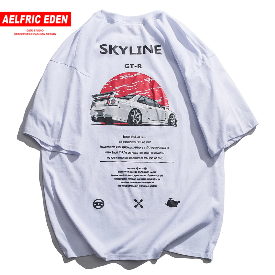 Aelfric Eden Harajuku футболка мужская с буквенным принтом хлопковая Винтажная в стиле хип