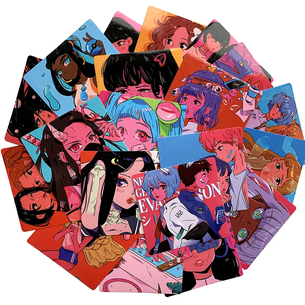 

W&G Korean Retro Girl Sticker Japanese Cartoon Girl Decoration Stickers Mobile Phone Flat Decoration Stickers