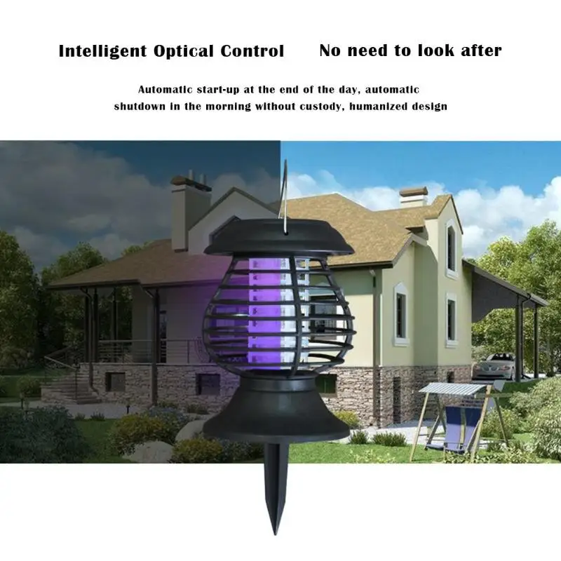 Открытый Солнечный москитный убийца лампа водонепроницаемый сад насекомых
