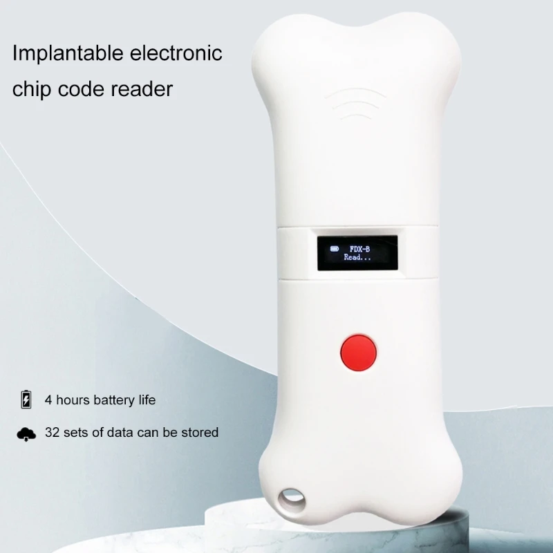 

Pet Microchip Scanner Rfid Emid Animal Handheld Reader 134.2khz Pet Id Scanner Rechargeable Animal Chip Registration Pet HX6A