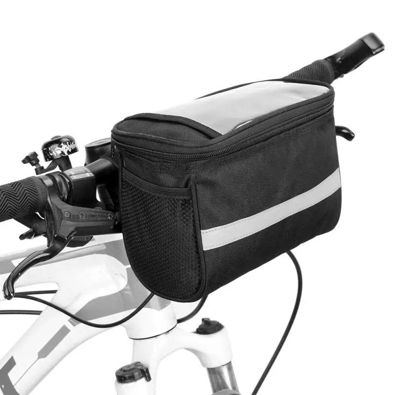 

Bike Bag Bicycle Insulated Front Bag MTB Bike Handlebar Bag Basket Pannier Cooler Bag with Reflective Strip