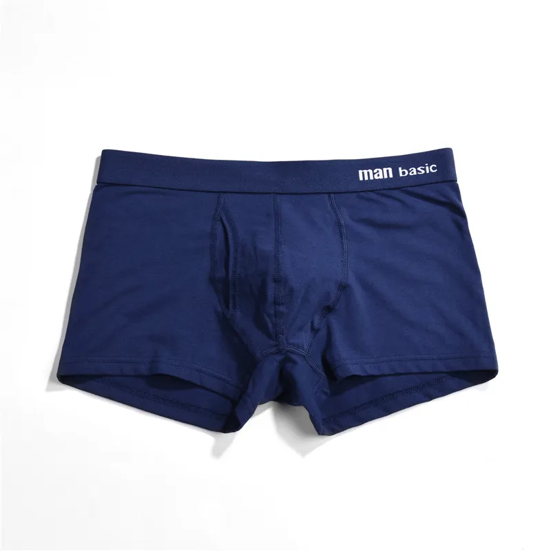 Однотонное нижнее белье мужские хлопковые дышащие шорты-боксеры комфортные