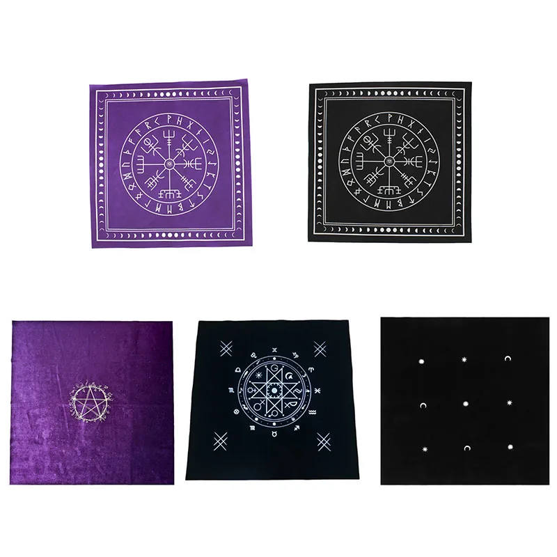Алтарь тарелки ткань Пентакль настольная игра игровые карты коврик бархатные