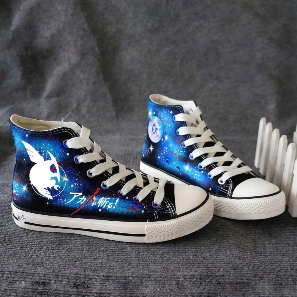 

Anime CosAkame ga KILL! Tatsumi noctilucent Student Punk Rock Casual Canvas Shoes plimsolls
