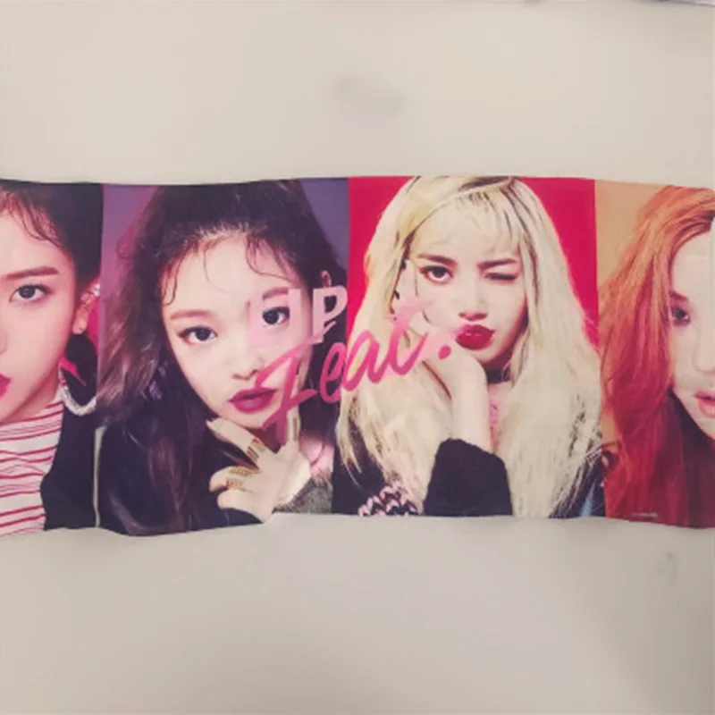 35*75 см Черно-розовая мягкая тряпочка для мытья ванны KILL THIS LOVE Photo Book JISOO LISA ROSE JENNIE высококачественный хлопок LJJ277 - Цвет: BlackPink