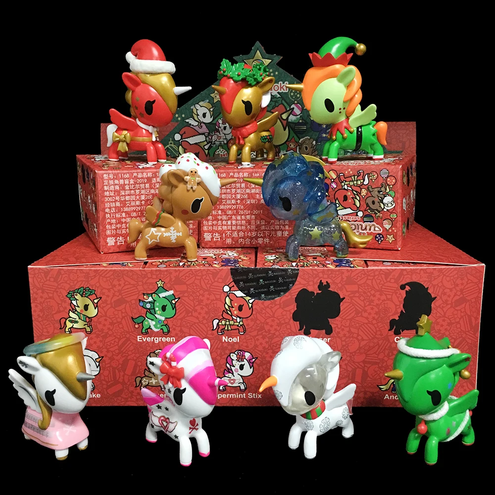 Оригинальный tokidoki Unicorno Рождественская серия Санта Клаус Олень глухая Коробка