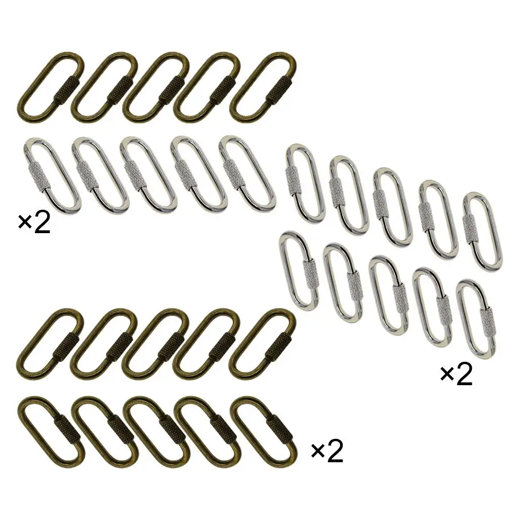 

20 шт. быстросъемный карабин, зажим, крючок, Сверхлегкий винтовой замок, крючок для ключей для гамаков, альпинизма, походов, путешествий