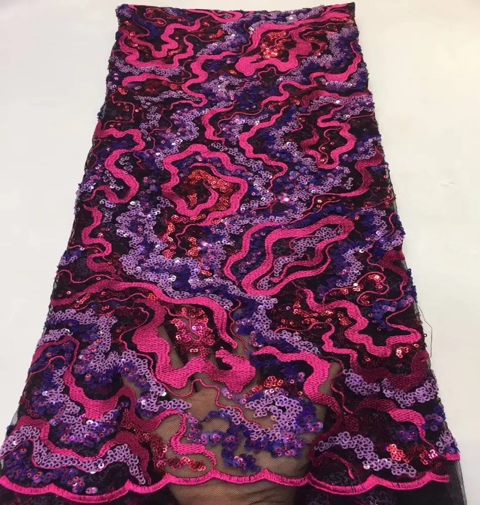 Африканская кружевная ткань с блестками Высококачественная вышивка новейшая