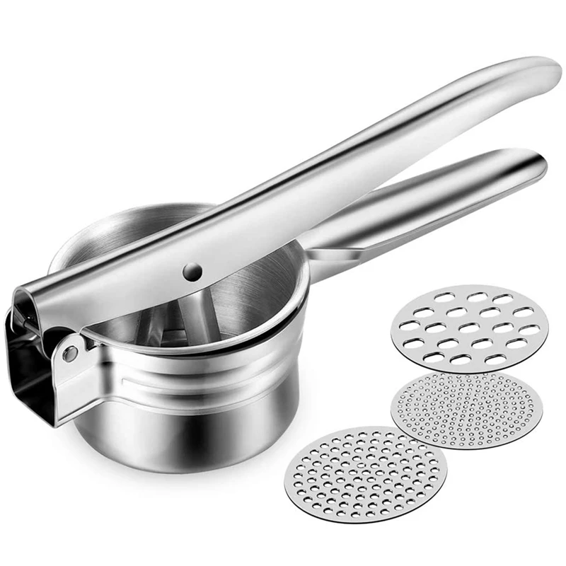 

Stainless Steel Potato Ricer Masher with 3 Interchangeable Discs with Cupcake Boxes 50 Pcs Individual Cupcake Containers