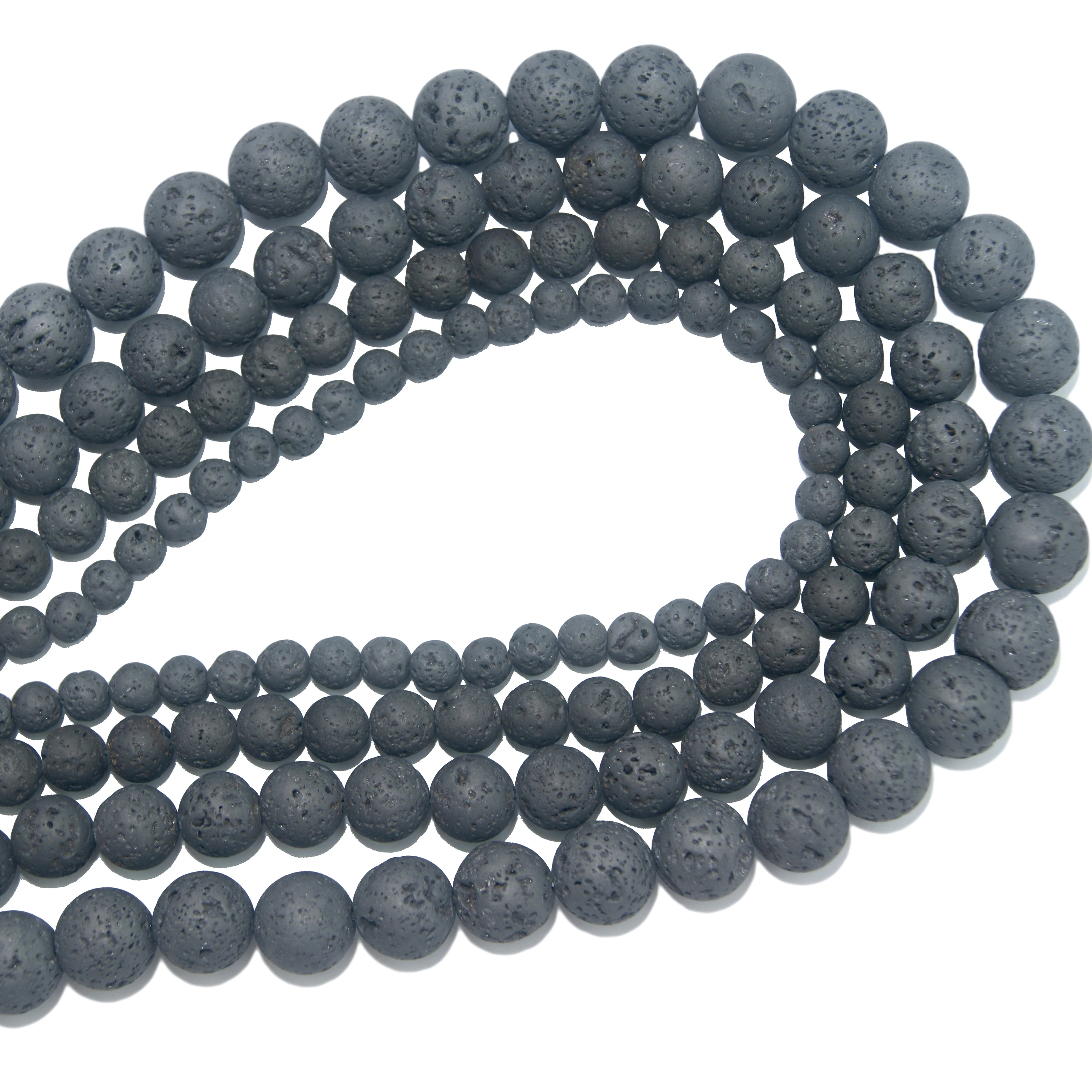 Natural Stone Electroplated Dark Grey Volcanic Lava Beads 6 8 10 12 MM Pick Size For Jewelry Making Diy Bracelet Necklace | Украшения и