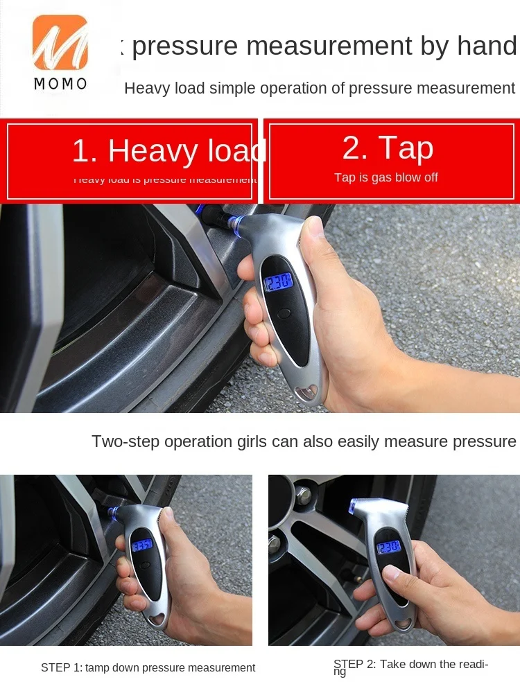 

Tire Pressure Gauge Meter High Precision Monitor Car Tire Barometer Car Deflation Electronic Pressure Guage