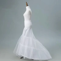 mermaid wedding bridal petticoat with train underskirt cosplay party crinoline slips large wasit 2 hoops