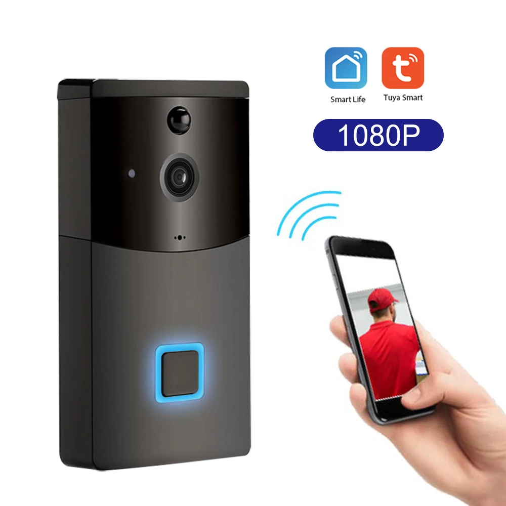 Дверной звонок Tuya Smartlife Smart, 1080P HD, Wi-Fi, видеодомофон с защитой от дождя - изображение
