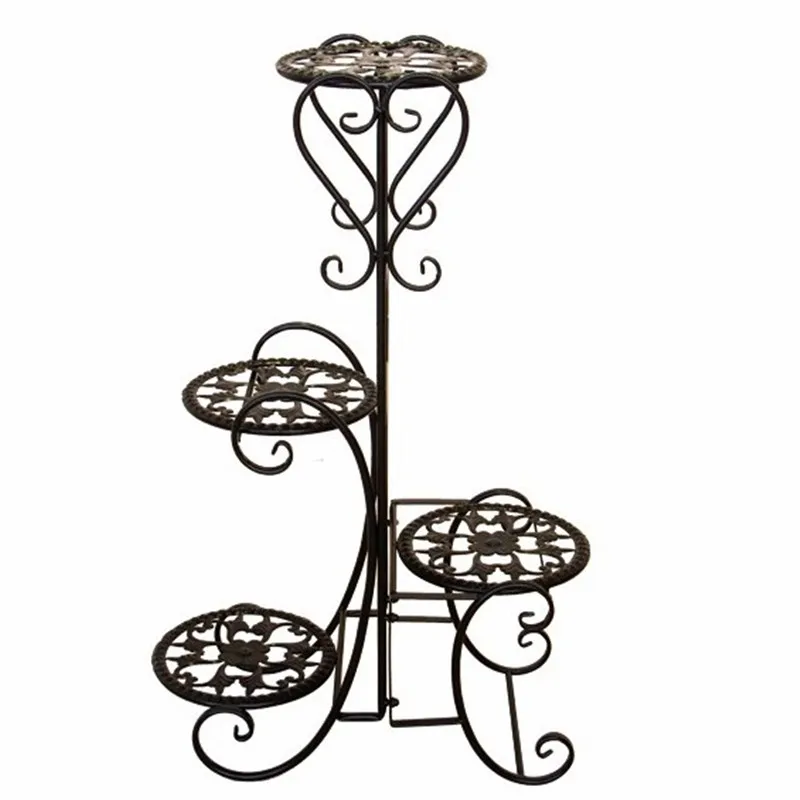 Железная подставка для цветов напольная стойка цветочных горшков многослойная