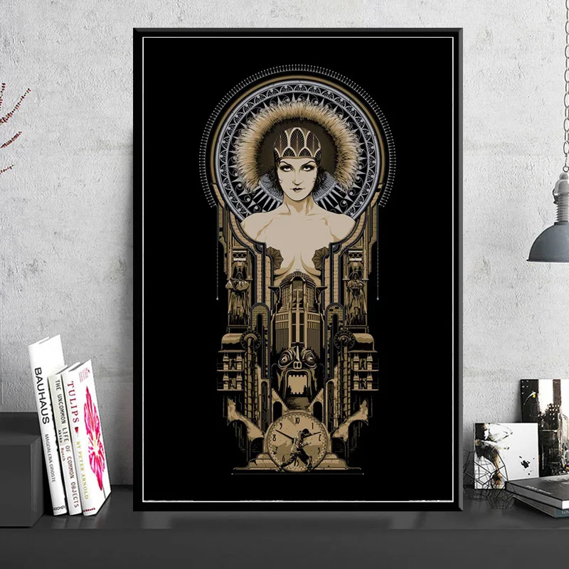 

Poster And Prints Metropolis Germany Vintage Movie Film Fritz Lang Retro Art Painting Wall Pictures Home Decor quadro plakat