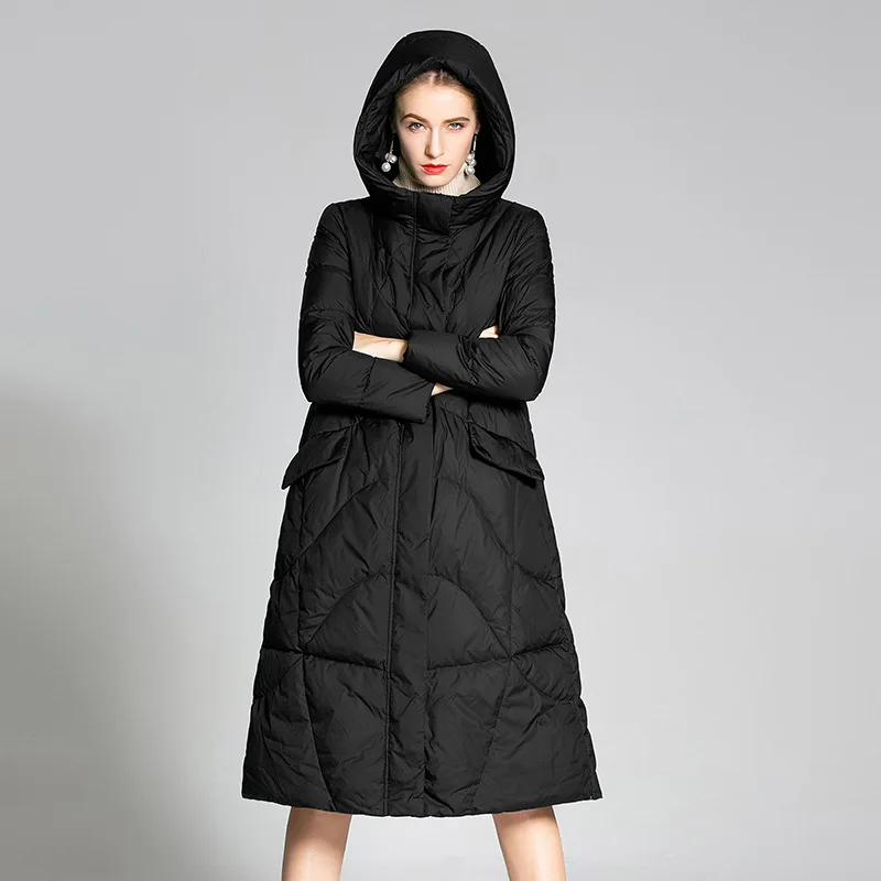 Женская зимняя куртка на утином пуху в Корейском стиле 2020 теплая парка с
