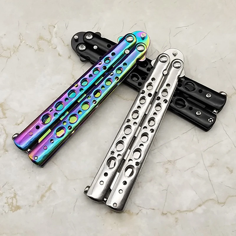 Нож-бабочка Учебный нож из нержавеющей стали декоративный без лезвия