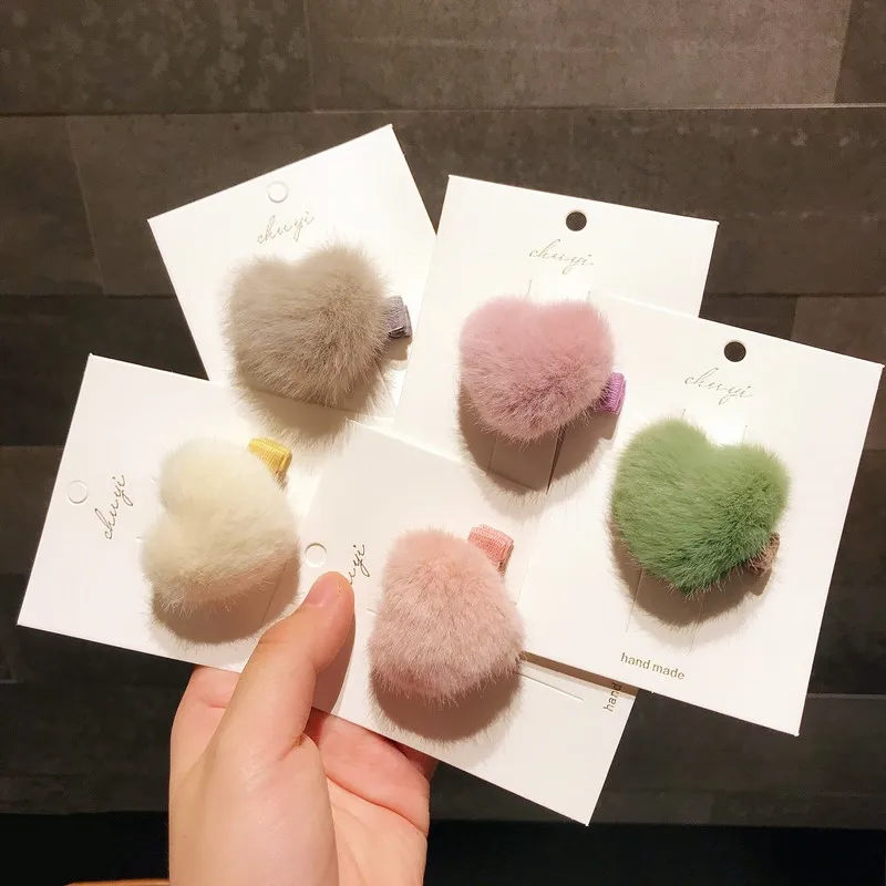 2/3 шт./компл. имитация норки плюшевые орнамент заколки для волос девочек Одежда