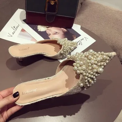 Женские туфли лодочки на тонком высоком каблуке 10 см летние с открытым носком и