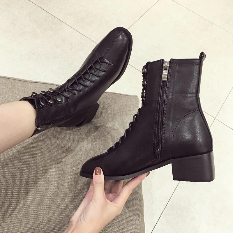 Wellwalk/ботинки Martens женская зимняя обувь женские ботинки Челси на квадратном